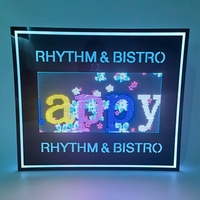 Logotipo personalizado Vip Display Led Letter Board Sign Acrílico Led Marquee Message Board Bottle Presenter Sign para Nightclub Lounge