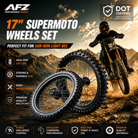 Kit de conversion Motard pour moto électrique Talaria MX5/MX4/XXX : jeu de roues à rayons Supermoto 17 pouces avec jantes en aluminium CNC et pneus