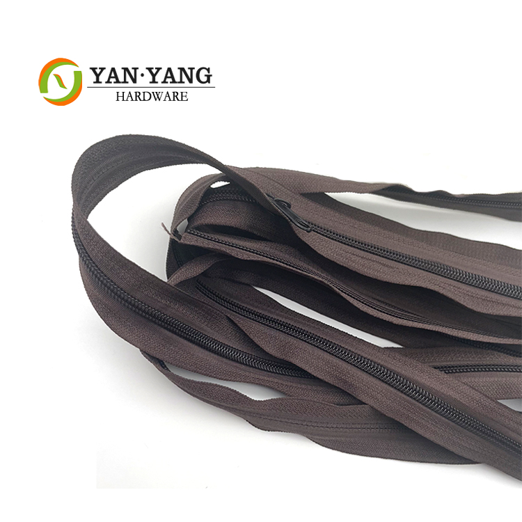 Заводская оптовая продажа, Черно-Белая нейлоновая Длинная цепочка на молнии для сумки/обуви