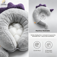 Coussin cervical en forme de U en peluche douce pour chien et chat, apaisant, anti-anxiété, pour petits et grands animaux, en stock