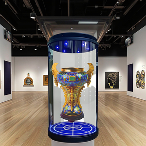 Trong nhà trong suốt Kích thước con người màn hình <span class=keywords><strong>3D</strong></span> ai Holographic <span class=keywords><strong>3D</strong></span> Holographic quảng cáo hiển thị hình trụ hiển thị trường hợp - Product Image 4