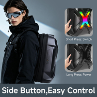Casque de moto intelligent programmable par application LED, sacs unisexes, sac à dos de voyage imperméable de grande capacité pour l'extérieur
