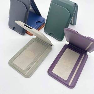 Soporte Magnético Delgado para Teléfono Móvil con Ranura para Tarjetas, Protección RFID Antirrobo, Cuero PU, Imán Fuerte para Tarjetas de Visita - Product Image 5