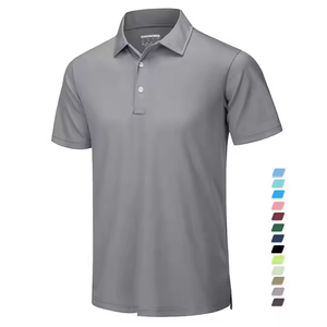 Chemise à manches courtes pour homme, broderie personnalisée, impression, haute qualité, séchage rapide, respirante, uniformes de sport de golf, 100% coton - Product Image 1