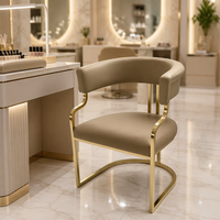 Ensemble de mobilier personnalisé pour salon de manucure : Fauteuil de manucure blanc crème, chaise client et tabouret de technicien, avec logo pour usine de salons