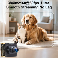 ELP IMX678 4K 60FPS H.264 USB 3.0 Modul Kamera 2160P Streaming Simultan Webcam Mini Cahaya Rendah untuk Windows,Linux,MAC