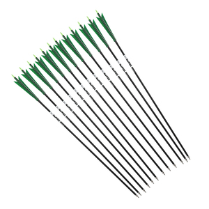 PG1ARCHERY Flèches en carbone de 30 pouces 5.8 "Feather Fletching avec points de champ amovibles Flèche d'entraînement de tir à l'<span class=keywords><strong>arc</strong></span> pour poulies - Product Image 4