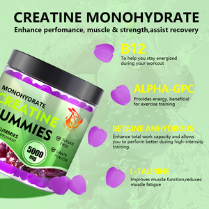 Suplemento Dietético OEM, Gomitas de Creatina Monohidrato para Adultos, para el Desarrollo Muscular, Energía y Resistencia - Product Image 4