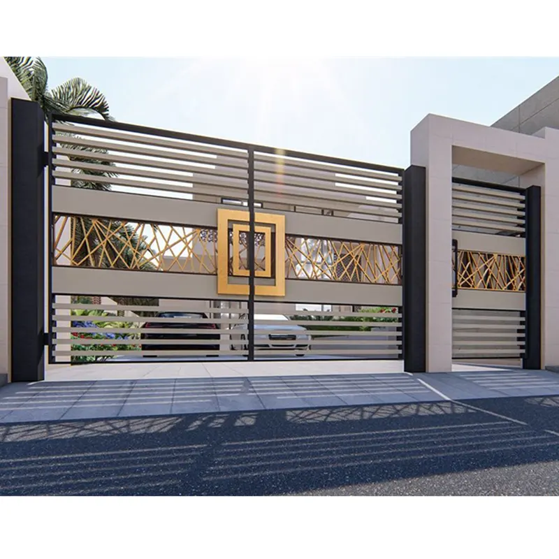 Evin ana kapısı moda tasarımları demir alüminyum paslanmaz çelik metal özel ana kapı