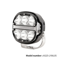 Luz de Trabajo LED de 40W con Haz Combinado e Intermitente Ámbar, Lente Intercambiable Transparente/Ámbar para Camionetas 4x4 Todoterreno