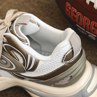 Chaussures de sport argentées à plateforme pour hommes Chaussures de sport avec logo personnalisé pour hommes Chaussures pour dames Chaussures de sport avec design personnalisé du fabricant