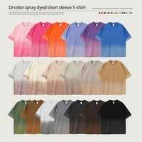 Unisex Vintage-Look Crocheted Oversized Jersey T-Shirt Hochwertiger Modischer Fotodruck Farbverlauf 100% Baumwolle 275g Kurzarm