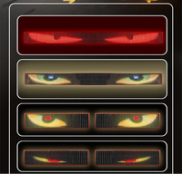 Devil Eyes LED matrice panneau écran lumière télécommande Animation affichage 1.2M 1.5M 2M pour voitures autres accessoires de lumière de voiture