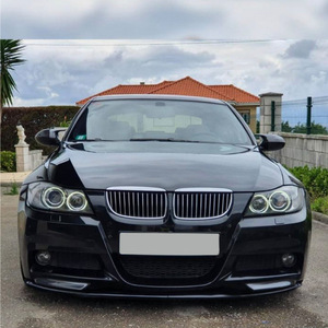 ชุดกันชนหน้าสำหรับ BMW ซีรีส์ 3 E90 E91 M Tech ปี 2005 2008 สีดำเปียโน ลายคาร์บอนไฟเบอร์ วัสดุ PP - Product Image 1