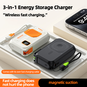 Monfonk tất cả trong một 10000mAh 20000mAh ngân hàng điện khép kín AC cắm từ hút LED hiển thị điện thoại thông minh ngân hàng điện - Product Image 5