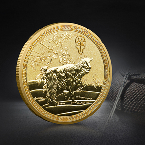 Quà tặng năm mới đồng xu vàng cho mã thông báo lưu niệm sưu tập năm con lợn mạ Vàng thách thức tiền xu - Product Image 3