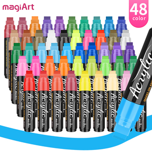 <span class=keywords><strong>Pennarelli</strong></span> Artistici in 48 Colori, Marcatori Acrilici a Scrittura Fluida, Penne Colorate <span class=keywords><strong>per</strong></span> Pittura, <span class=keywords><strong>Pennarelli</strong></span> a Base d'Acqua <span class=keywords><strong>per</strong></span> Graffiti e Pittura Fai-da-Te - Product Image 1