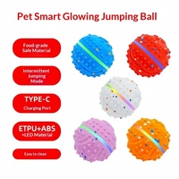 Wasserdichter USB-Aufladbarer Intelligenter Hundeball Automatisch Springender Rollender Interaktiver Spielzeugball Unzerstörbarer Kau- und Zahnreinigungsball