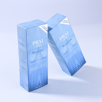 Boîte pliante personnalisée en carton plat pour nettoyant visage cosmétique, avec impression et fermeture à rabat, fabrication OEM