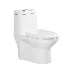 Sanitarios blanco ahorro de agua mudo desodorante 4D sifónico de flushing de fácil de limpiar una pieza de baño de lujo de baño