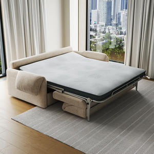 GEDO Canapé-<span class=keywords><strong>lit</strong></span> rabattable 2 en 1 personnalisé Canapé-<span class=keywords><strong>lit</strong></span> pliant à double usage en tissu chenille avec matelas dissimulés - Product Image 1
