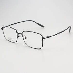 OEM fabricante Shenzhen venta al por mayor 2025 clásico de los hombres de titanio anteojos de lujo <span class=keywords><strong>Retro</strong></span> Rectangular monturas de gafas con estuche - Product Image 3