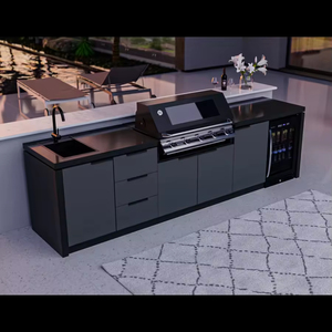 Gabinete <span class=keywords><strong>de</strong></span> cocina 20245 <span class=keywords><strong>de</strong></span> acero inoxidable 304 <span class=keywords><strong>de</strong></span> Color plateado ecológico <span class=keywords><strong>de</strong></span> gran venta <span class=keywords><strong>para</strong></span> exteriores <span class=keywords><strong>para</strong></span> comedor barbacoa incluye grifo - Product Image 1