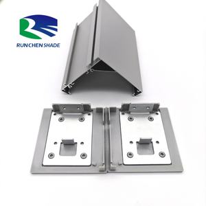 Profils de persiennes en aluminium pour extérieur Volet roulant Stores en accordéon avec lame en <span class=keywords><strong>plastique</strong></span> Couvre-fenêtre à chaîne durable - Product Image 2