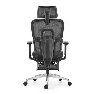 Silla de oficina ergonómica de calidad VIP ejecutiva de lujo con soporte lumbar giratorio jefe silla cómoda de malla completa con reposapiés - Product Image 5