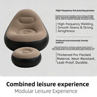 Fauteuil inclinable gonflable Lazy Beanbag, canapé-lit pliable avec pompe à pied, pour l'extérieur, en PVC écologique, design moderne et minimaliste