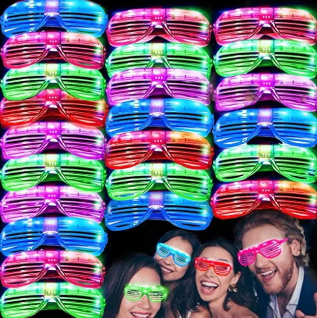 Bán buôn điên Đảng Kính nhấp nháy ánh sáng lên kính LED giáng sinh kính cho vui