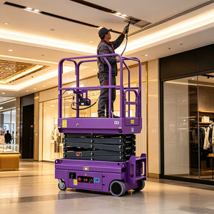 Plataforma Elevadora de Tijera Completa de 6.8m y 10m para Mantenimiento, 300kg, Venta al por Mayor para Fábricas - Product Image 4