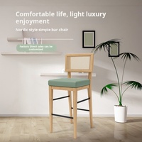 Chwari Chairs en bois massif simple et moderne au meilleur prix en rotin naturel pour restaurant bar