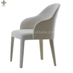 Sedie da Pranzo Moderne in Tessuto con Struttura in Legno, Eleganti Sedie da <span class=keywords><strong>Cucina</strong></span> per Appartamenti e Ville, Personalizzabili in Dimensioni e Colore - Product Image 1