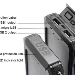 Batería Externa de Gran Capacidad 20000mAh, Resistente al Agua, con Carga Solar, Brújula, Carga Inalámbrica Rápida y Pantalla LED - Product Image 6