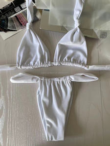 Traje de Baño de Tres Piezas 2021OEM para Mujer, con Escote Recogido para Senos Pequeños, Sexy, para Senos Grandes, Copa Grande, Estilo Delgado, Bikini - Product Image 2