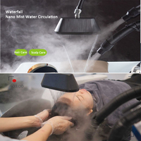 Cascade mobile à circulation d'eau avec tête de sortie d'eau chauffante thermostatique, accessoires de spa pour équipement de salon de coiffure