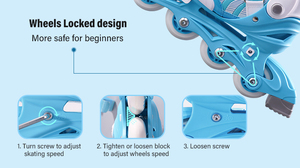 Chaussures de patins à roues alignées Offre Spéciale pour enfants directement en usine vente chaussures de patins à roues alignées clignotantes de haute qualité - Product Image 5