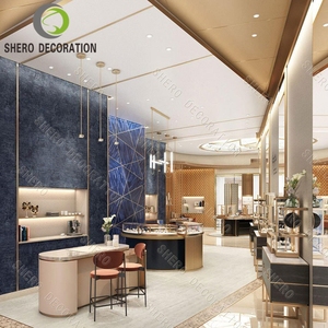 Vitrine de présentation de bijoux haut de gamme, mobilier de magasin de bijoux durable, design avec décoration intérieure personnalisée pour bijouterie - Product Image 2