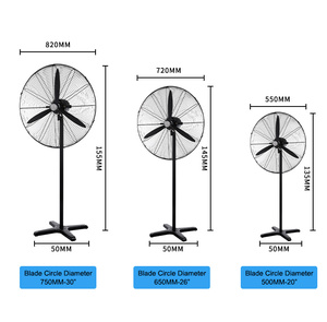 Ventilateur électrique industriel 24 "/26"/30 "Ventilateur sur pied pour l'industrie lourde - Product Image 5