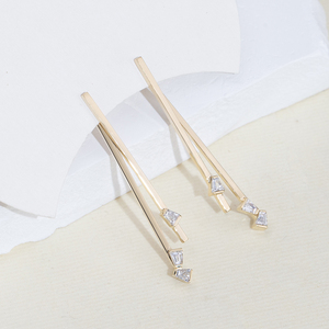 Pendientes de Diamantes de Oro Amarillo de 18K MSE-877 de Messi Jewelry para Mujer - Product Image 5