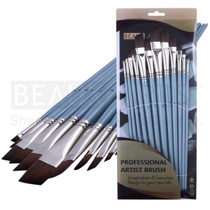 Taklon Hair – virole en laiton acrylique, ensemble de pinceaux d'artiste pour <span class=keywords><strong>peinture</strong></span> acrylique et à l'huile - Product Image 4