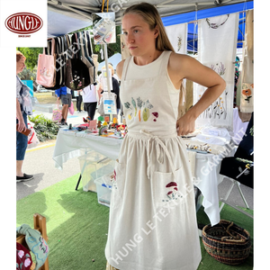 Venta al por mayor elegante floral animal bordado delantal formal decoración del hogar - Product Image 5