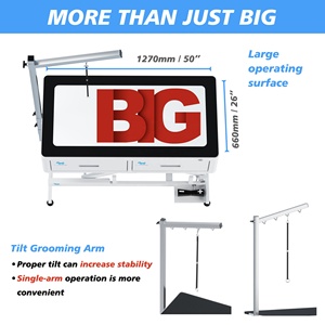 Tavolo da Toelettatura Elettrico Sostenibile a LED con Altezza Regolabile per Cani di Grossa Taglia e Gatti di Piccola Taglia in Ferro con Alimentatore Incluso - Product Image 4