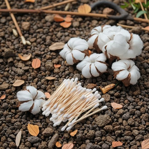 100/200 قطعة من أعواد القطن الخشبية الطبية الصديقة للبيئة للاستخدام مرة واحدة لتنظيف الأذن - Product Image 5