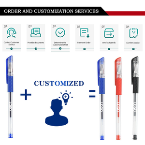 Bán Buôn Sang Trọng 0.5Mm Gel Bút Thiết Lập Trong Màu Đen Đỏ Màu Xanh Tùy Chỉnh Với Logo Giá Rẻ Nhựa Gel Bút - Product Image 4
