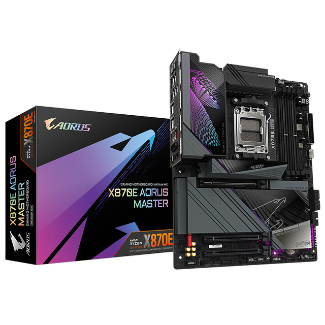 New GIGABYTE X870E AORUS MASTER Gaming Motherboard with AMD AM5 Socket Supports AMD 9000/8000/7000 Series CPU and 4*DDR5 Memory