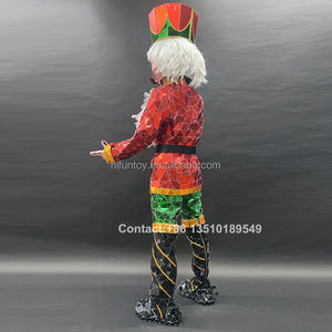 <span class=keywords><strong>Disfraz</strong></span> <span class=keywords><strong>de</strong></span> Papá <span class=keywords><strong>Noel</strong></span> con Cara <span class=keywords><strong>de</strong></span> Espejo Personalizado, Traje Masculino para Navidad, Halloween, Baile, Boda, Espectáculo, Actuación para Adultos - Product Image 5