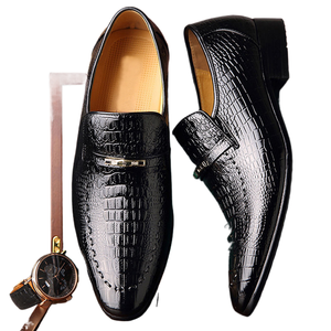 Zapatos de Piel de Cocodrilo <span class=keywords><strong>para</strong></span> Hombre, Talla Grande, Estilo Casual, con Relieve - Product Image 1