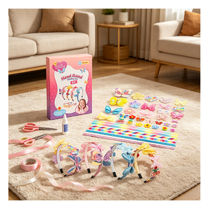 Lot de kits de fabrication de serre-têtes DIY pour filles, avec étoiles scintillantes, nœuds, garnitures en maille et décorations en strass, idéal comme cadeau de fête ou jouet - Product Image 6